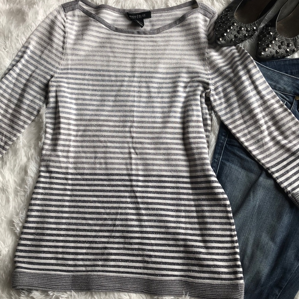 Metallic grey sweater